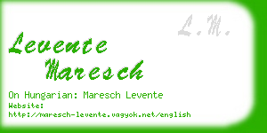 levente maresch business card